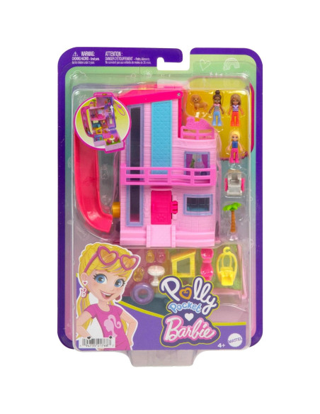 Casa de Ensueño Compacta Polly Pocket Barbie con 3 Muñecas y Accesorios Casa de Ensueño Compacta Polly Pocket Barbie con 3 Muñecas y Accesorios