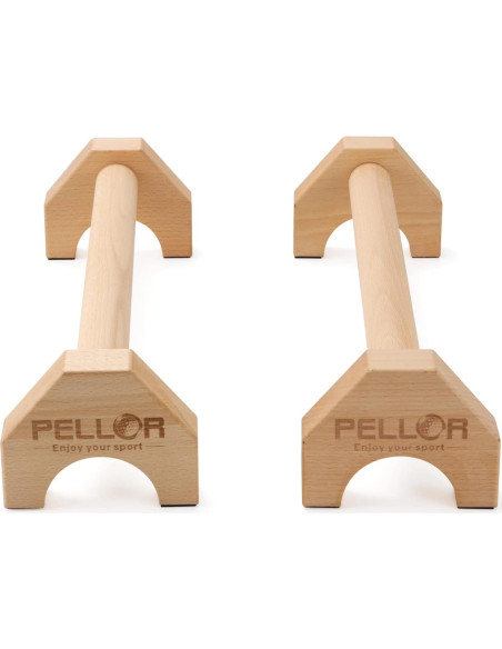 Soportes para Flexiones PELLOR de Madera 50cm Antideslizantes Soportes para Flexiones PELLOR de Madera 50cm Antideslizantes