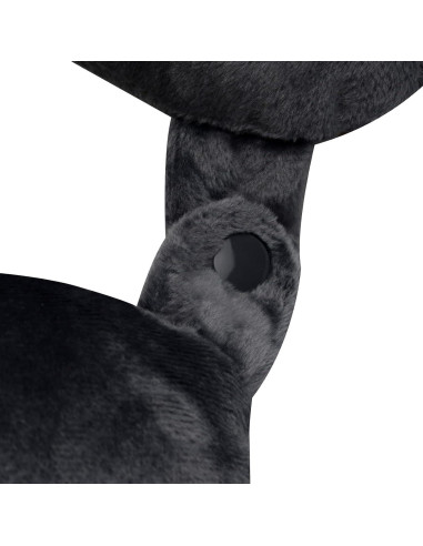 Almohada de Cuello Microfibra Wolf Essentials Negra 30x10 cm