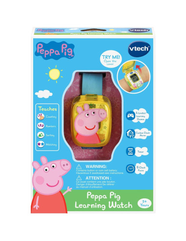 Reloj de Aprendizaje VTech Peppa Pig Azul para Niños 3-6 Años
