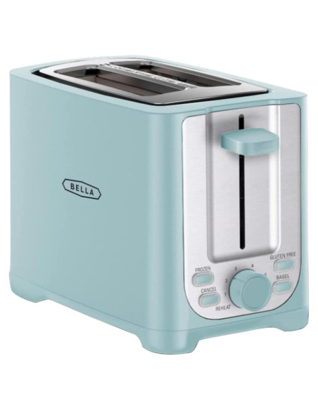 Tostadora BELLA 2 Rebanadas Acero Inoxidable Aqua - Apagado Automático Tostadora BELLA 2 Rebanadas Acero Inoxidable Aqua - Apagado Automático