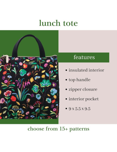 Bolsa Térmica Portátil Kate Spade Floral de Otoño 24x22x14 cm