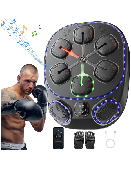 Máquina de Boxeo Musical GloGlim 2025 con Guantes y Bluetooth Máquina de Boxeo Musical GloGlim 2025 con Guantes y Bluetooth