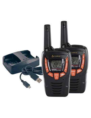 Walkie Talkies Cobra ACXT390 - 22 Canales, 37 km, Recargables