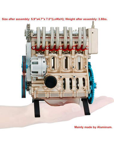 Kit de ensamblaje motor 4 cilindros DjuiinoStar 300 piezas