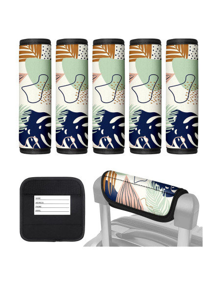 Funda de Mango de Equipaje Slohif 5 Pcs Neopreno Confortable Funda de Mango de Equipaje Slohif 5 Pcs Neopreno Confortable