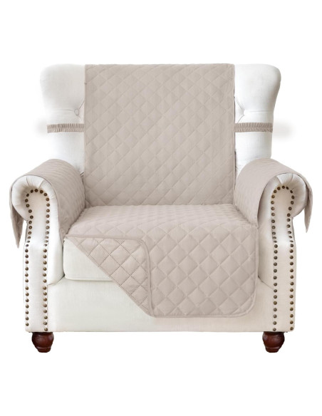 Funda de Silla Reversible Fandyacke Beige 58.42 cm Resistente al Agua Funda de Silla Reversible Fandyacke Beige 58.42 cm Resistente al Agua
