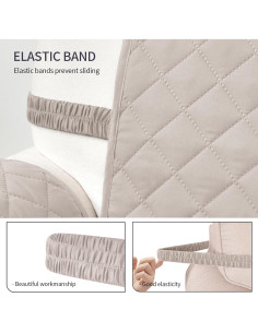 Funda de Silla Reversible Fandyacke Beige 58.42 cm Resistente al Agua 2