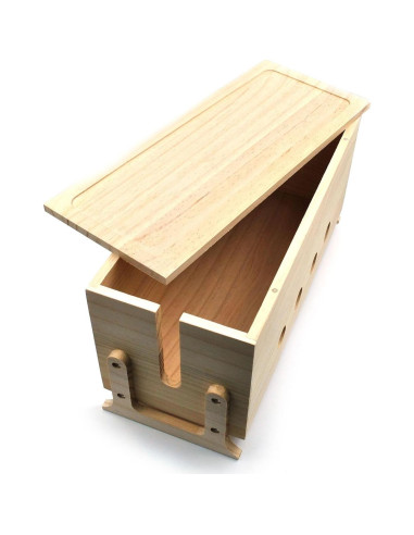 Caja Organizadora de Cables de Madera Natural Itvexeme 36.07 cm