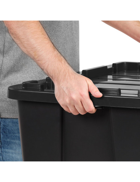 Caja de Almacenamiento IRIS USA 102.1L Negra - Paquete de 4 Caja de Almacenamiento IRIS USA 102.1L Negra - Paquete de 4