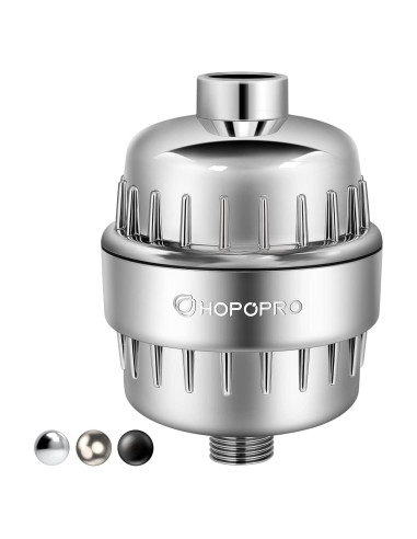 Filtro de Ducha HOPOPRO 18 Etapas Cromo Universal Alta Salida