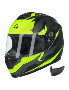 Casco Integral TRIANGLE TFF15 Doble Visera Amarillo Mate