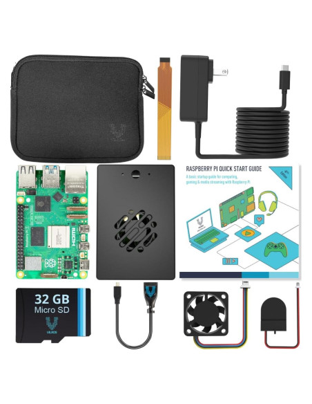 Kit de Inicio Raspberry Pi 5 Vilros con Enfriamiento Dual 2GB Kit de Inicio Raspberry Pi 5 Vilros con Enfriamiento Dual 2GB