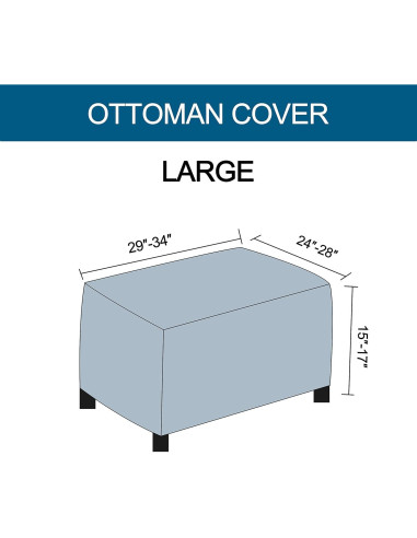 Funda de Ottoman LUSHVIDA - Taburete Rectangular Café
