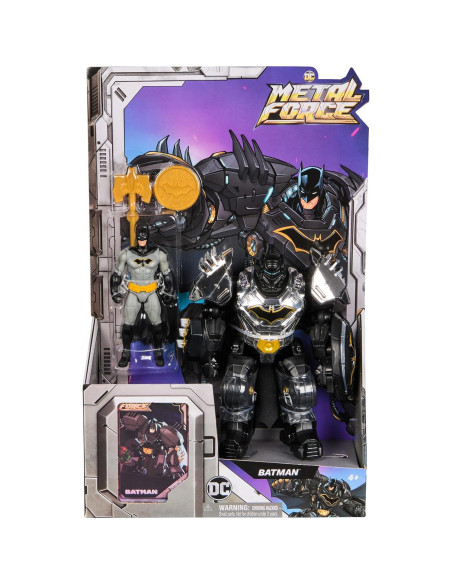 Figura de Acción Batman Metal Force 15 cm + Mini 10 cm Figura de Acción Batman Metal Force 15 cm + Mini 10 cm