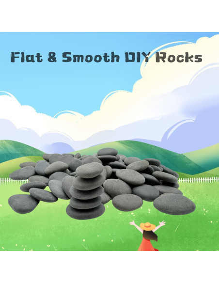 Piedras para Pintar Lifetop 100PCS 2-3 cm Planas y Suaves Piedras para Pintar Lifetop 100PCS 2-3 cm Planas y Suaves