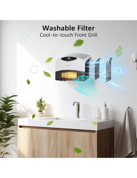 Calentador de Pared Inteligente GiveBest 1500W con Control WiFi Calentador de Pared Inteligente GiveBest 1500W con Control WiFi