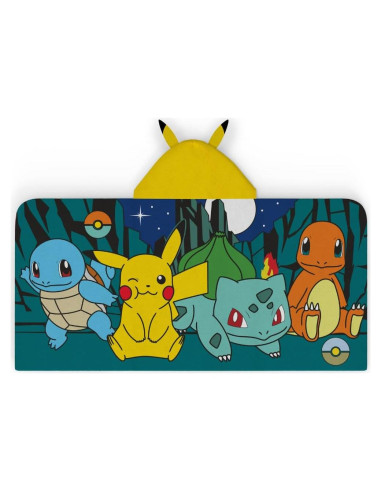 Toalla con Capucha Pokémon Franco 61x127 cm Suave y Absorbente