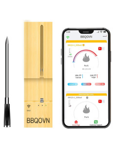 Termómetro de Carne Inalámbrico WiFi BBQOVN con 7 Sensores