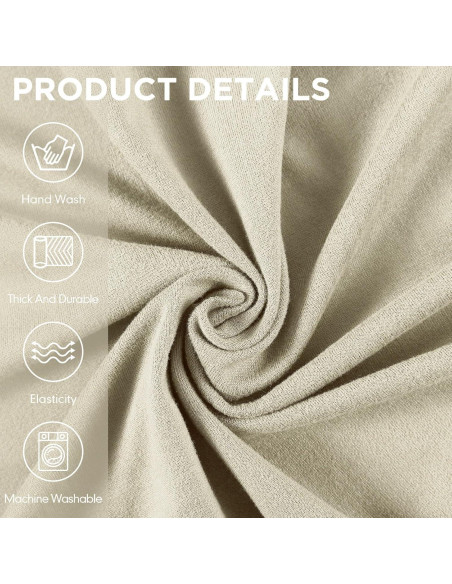 Juego de Fundas para Sofá Peryiter 3 Piezas Beige Spandex Juego de Fundas para Sofá Peryiter 3 Piezas Beige Spandex
