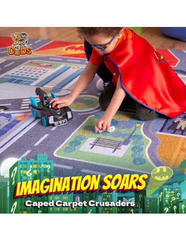 Alfombra Educativa KC Cubs Batman Gotham 1x1.5m Multicolor