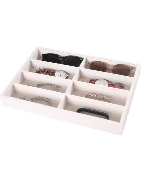 Organizador de Gafas Beige Pangkeep con 8 Compartimentos Organizador de Gafas Beige Pangkeep con 8 Compartimentos