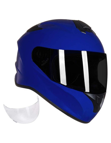Casco de Motocicleta ILM ST-06 Azul Pequeño con Ventilación