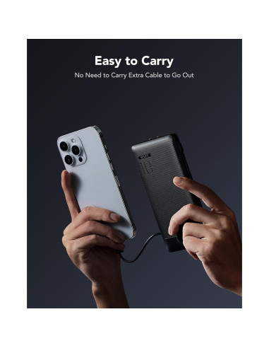 Cargador Portátil VRURC 10000mAh con Enchufe Pared y Carga Rápida