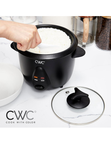 Olla Arrocera COOK WITH COLOR 6 Tazas 300W - Negro
