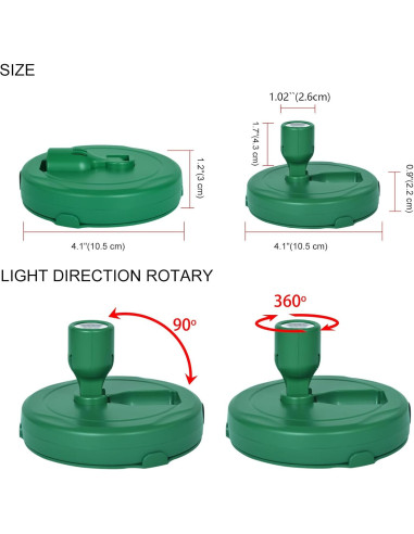 Foco LED a Batería HAMVIDNE Verde con Control Remoto - 80 Lúmenes