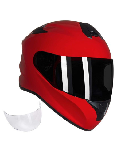 Casco de Motocicleta ILM ST-06 Rojo Pequeño con Ventilación