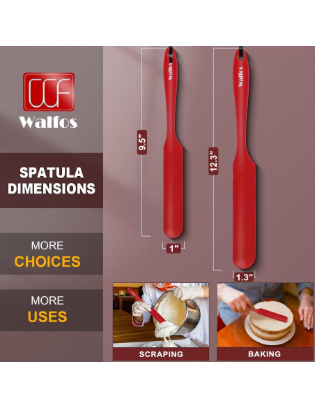 Espátula de Tarro de Silicona Walfos Roja 2pcs - Resistente 232C Espátula de Tarro de Silicona Walfos Roja 2pcs - Resistente 232C