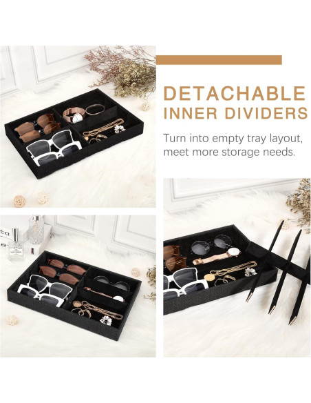 Organizador de Gafas y Joyería Emibele 8 Compartimentos Terciopelo Organizador de Gafas y Joyería Emibele 8 Compartimentos Terciopelo