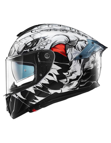 Casco Integral ILM 861A Doble Visera XXL Blanco
