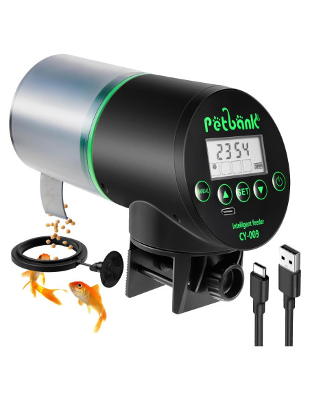 Dispensador Automático de Comida para Peces Petbank 200ml USB Dispensador Automático de Comida para Peces Petbank 200ml USB