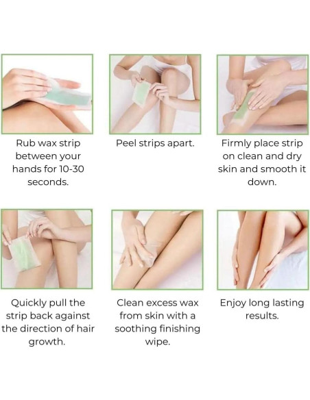 Tiras de Cera Amira Beauty con Aloe Vera - 32 Unidades Tiras de Cera Amira Beauty con Aloe Vera - 32 Unidades