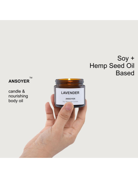Vela de Masaje ANSOYER 50g Aromatizada Lavanda Hidratante Vela de Masaje ANSOYER 50g Aromatizada Lavanda Hidratante