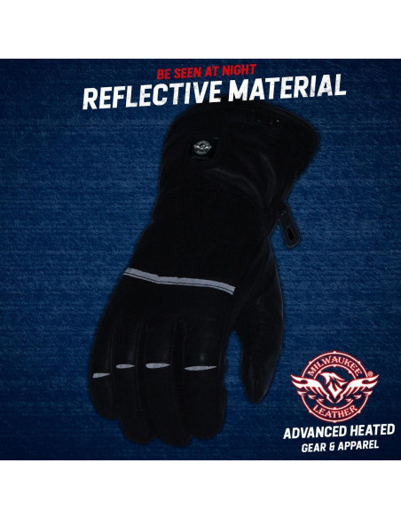Guantes Calentados Milwaukee Leather MG7513SET para Hombre - X-Pequeño Guantes Calentados Milwaukee Leather MG7513SET para Hombre - X-Pequeño