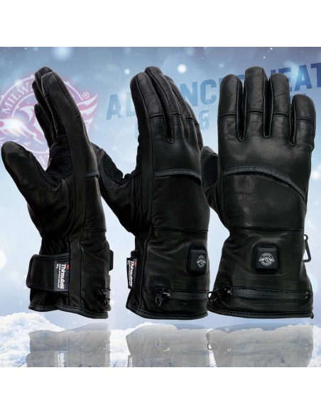 Guantes Calentados Milwaukee Leather MG7513SET para Hombre - X-Pequeño Guantes Calentados Milwaukee Leather MG7513SET para Hombre - X-Pequeño