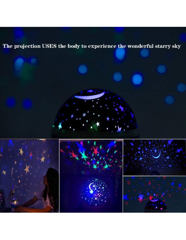 Proyector de Luz Nocturna Borelor 12 Modos LED Multicolor