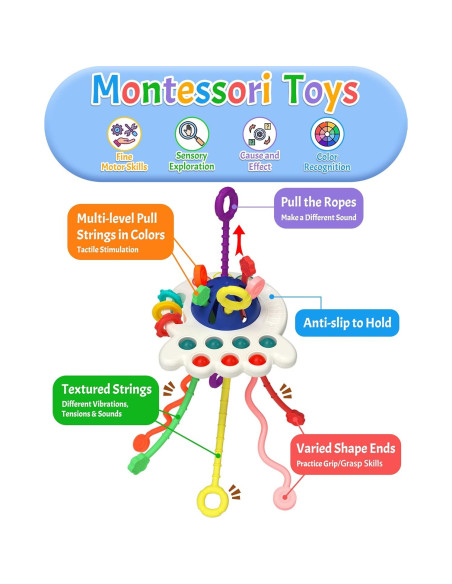 Juguete Sensorial Montessori Yetonamr para Bebés 6-18 Meses Juguete Sensorial Montessori Yetonamr para Bebés 6-18 Meses