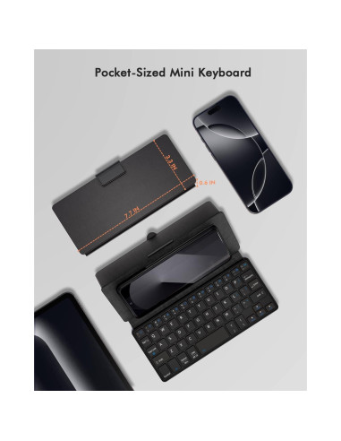 Teclado Bluetooth Universal Doohoeek con Soporte Ajustable