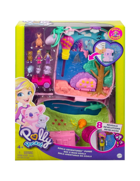 Conjunto de Juguetes Polly Pocket Koala con 2 Muñecas y 5 Animales Conjunto de Juguetes Polly Pocket Koala con 2 Muñecas y 5 Animales
