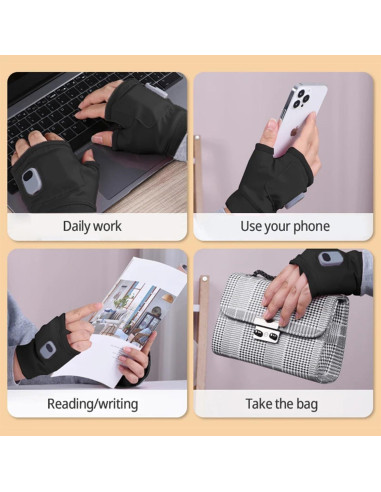 Guantes Calentados NOVMPAQ Recargables Táctiles Invierno