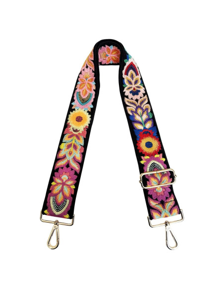 Correa de bolso ajustable TCOMVEZ con bordado floral 5 cm Correa de bolso ajustable TCOMVEZ con bordado floral 5 cm