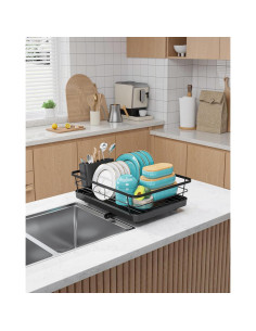 Escurridor de Platos Sakugi Acero Inoxidable 39.6x30.5 cm Negro 2