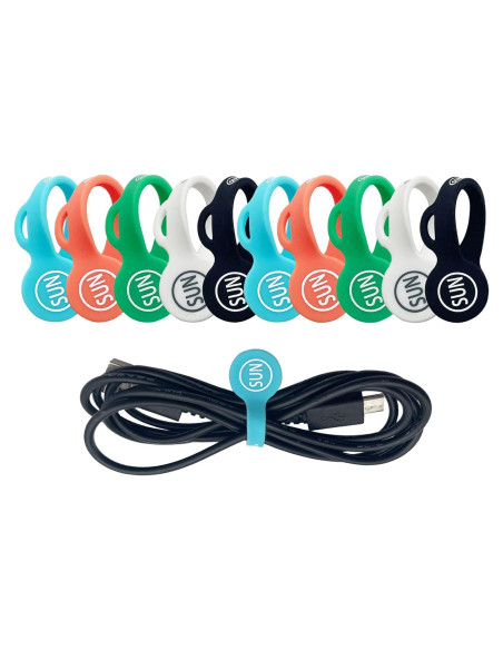 SUNFICON Paquete de 10 Organizadores de Cables Multicolor SUNFICON Paquete de 10 Organizadores de Cables Multicolor