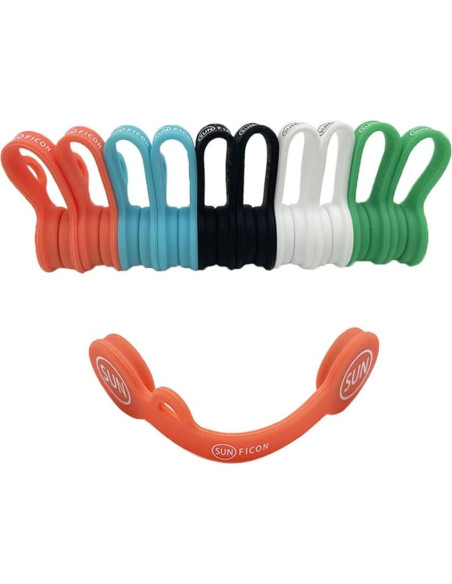 SUNFICON Paquete de 10 Organizadores de Cables Multicolor SUNFICON Paquete de 10 Organizadores de Cables Multicolor