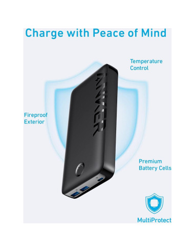 Power Bank Anker 335 20,000mAh Carga Rápida USB-C Negro