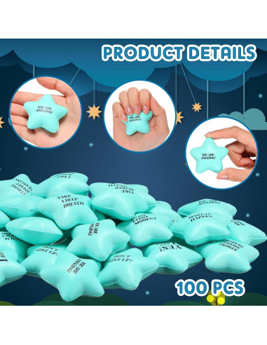 Paquete de 100 Pelotas Antiestrés Motivacionales Sotiff - Azul